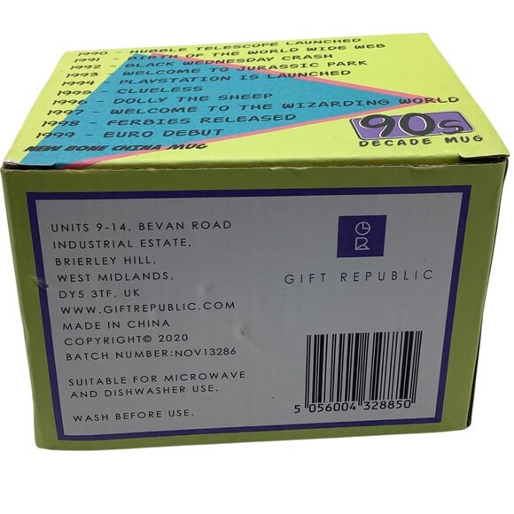 Gift Republic 90s Decade Mug New Bone China 2020 NEW NIB - Picture 4 of 6